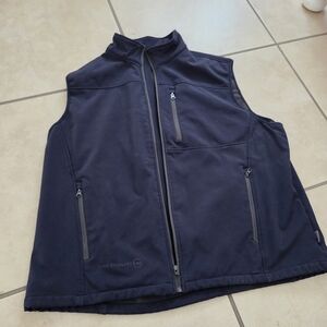 Free Country men's softshell vest in navy blue 3XL